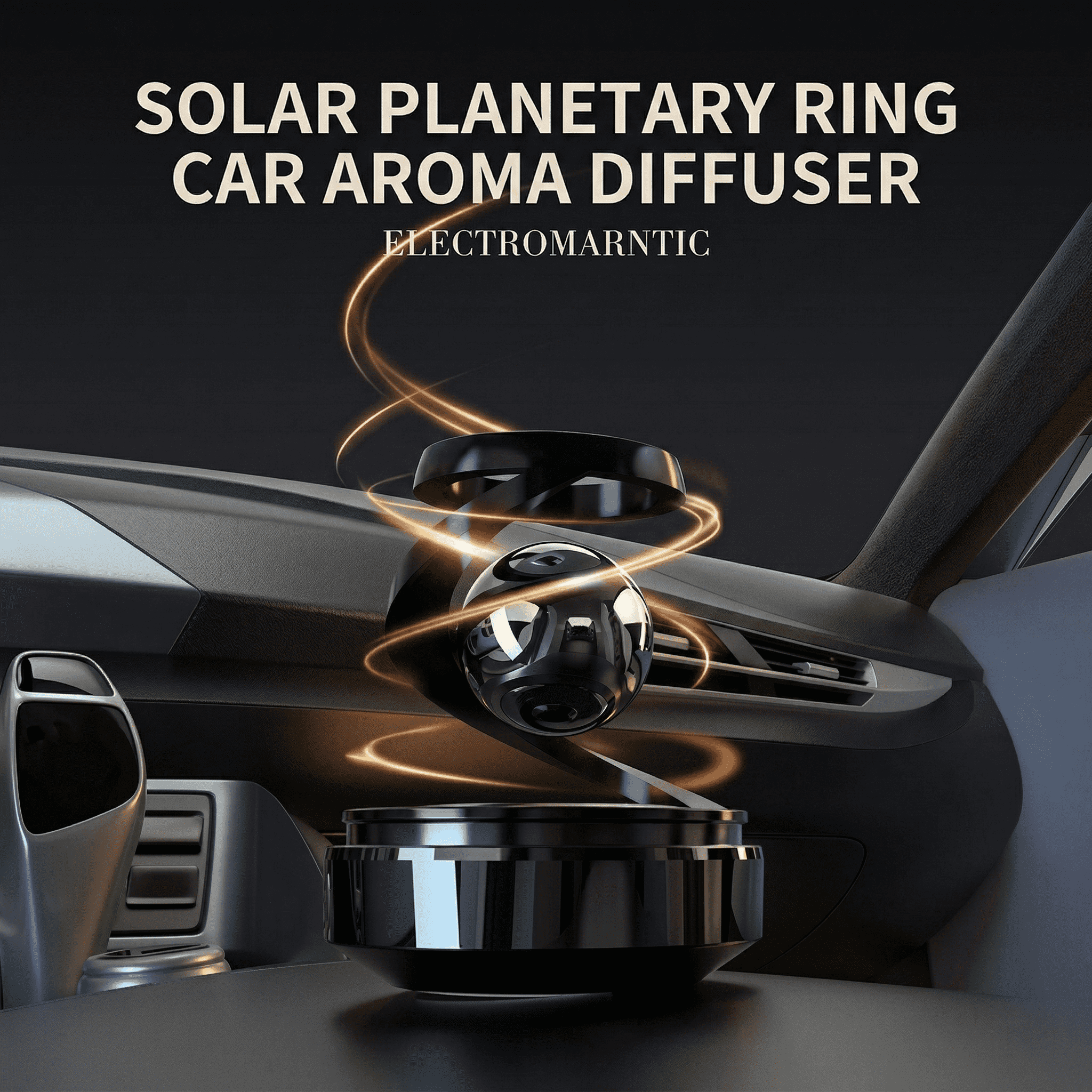 Solar planetary ring rotating diffuser